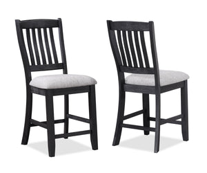 Buford - 5 Piece Dining Room Set - Charcoal / Light Gray