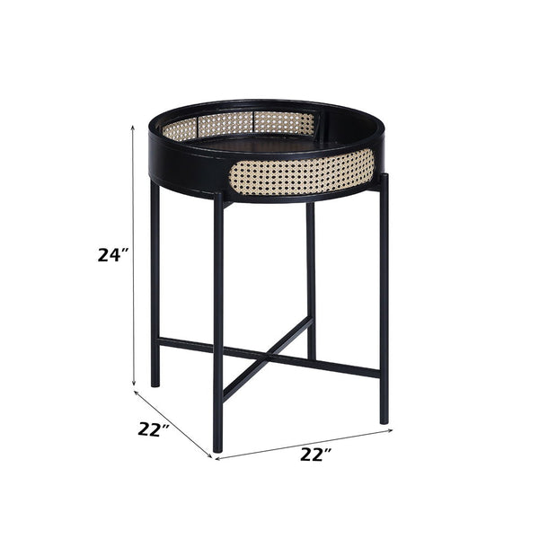 Colson - End Table - Black Finish - 24"