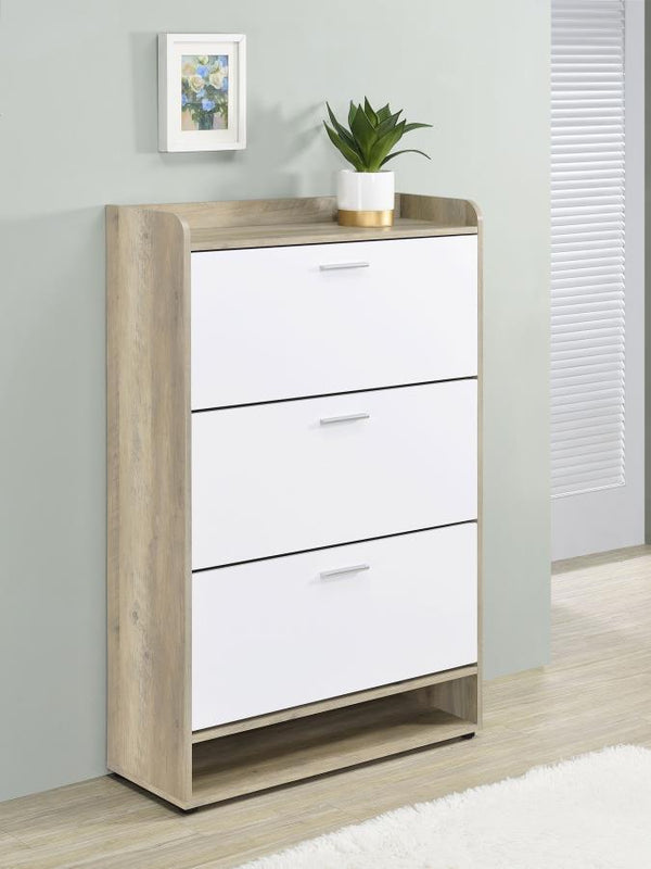  a harmonious blend of practicality and contemporary design. This chic cabinet