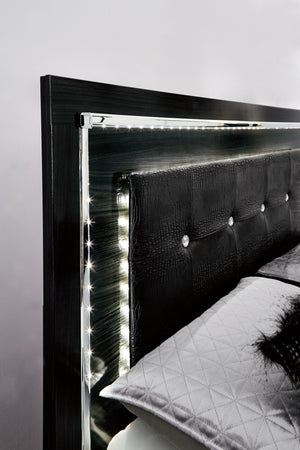  faceted chrome-tone accents and LED ligh