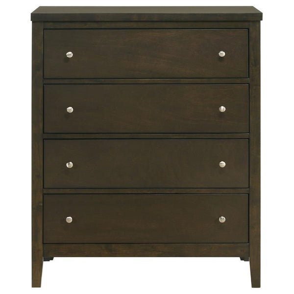 Wilkes - 4-Drawer Chest Of Drawers - Dark Cocoa