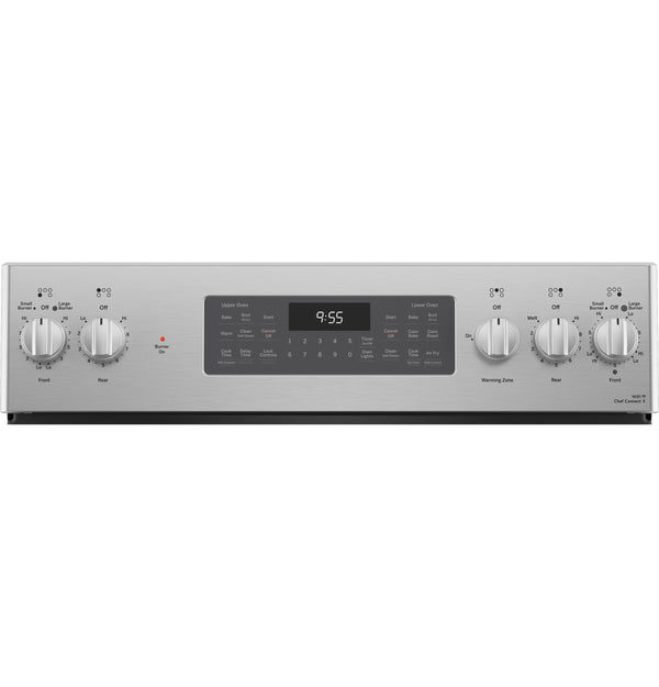 GE Profile™ 30" Smart Free-Standing Electric Double Oven Convection Range with No Preheat Air Fry