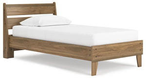 Is your bedroom in need of a refresh? And do you love mid-century modern design? Then this twin platform panel bed is calling your name. Simple lines and an industrial-chic vibe will seal the deal. Settle into its laid-back style, and plan to stay for a w