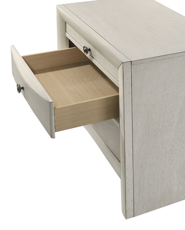  designed to blend modern functionality with sleek aesthetics. The centerpiece boasts a sophisticated headboard featuring built-in shelving and storage compartments