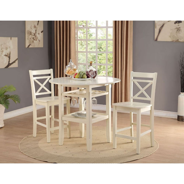  wine glass rack and bottom shelf. The matching chairs included wooden seat