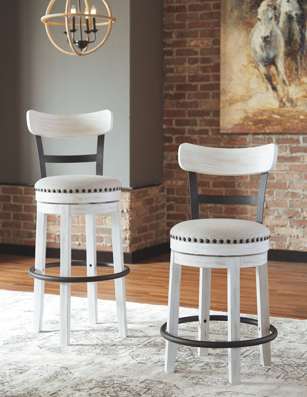 Valebeck - White - UPH Swivel Barstool