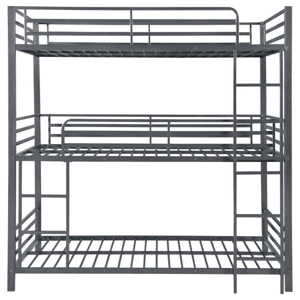 Maynard - Metal Twin Triple Bunk Bed - Gunmetal