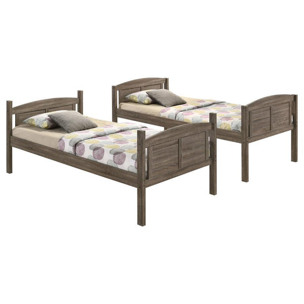 Flynn - Wood Twin Over Full Bunk Bed - Weathered Brown