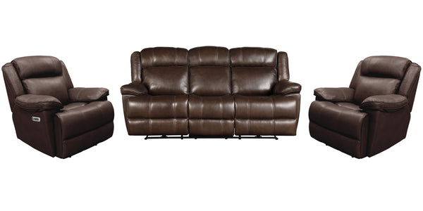 Eclipse - Power Reclining Sofa And 2 Recliners - Florence Brown