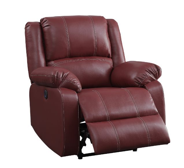 The Zuriel reclining sofa collection is a wonderful choice for any family room, combines luxurious faux leather with the comfort of padded, reclining seating. Comfortable contoured seats, soft to the touch while the reclining footrests offer full leg supp