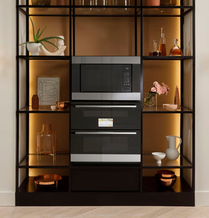 Café™ 30" Duo Smart Single Wall Oven in Platinum Glass