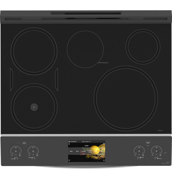 GE Profile™ 30" Smart Slide-In Front-Control Induction Fingerprint Resistant Range with In Oven Camera