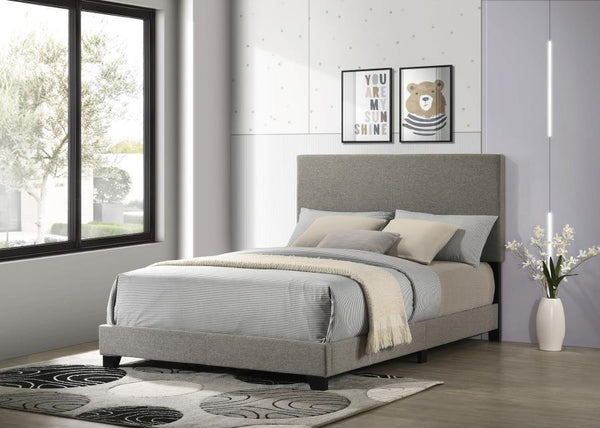 Dorian - Fabric Upholstered Full Panel Bed - Taupe