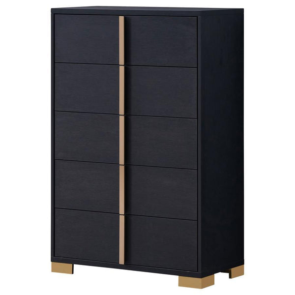 Marceline - 5-Drawer Bedroom Chest - Black