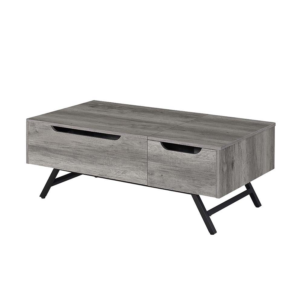 Never leave your couch again. Give your home a distinguished new look with this Throm lift-top coffee table in a gray oak finish. This coffee table offers a spacious surface that conveniently lifts for the ideal multipurpose workspace for you to work from