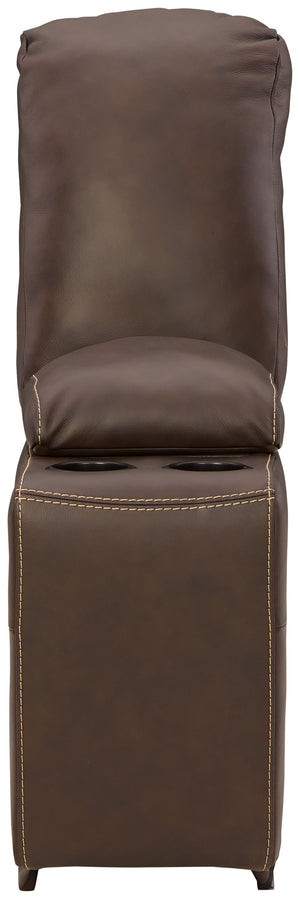 Dunleith - Chocolate - 7-Piece Power Reclining Sectional With LAF And RAF Zero Wall Power Recliners