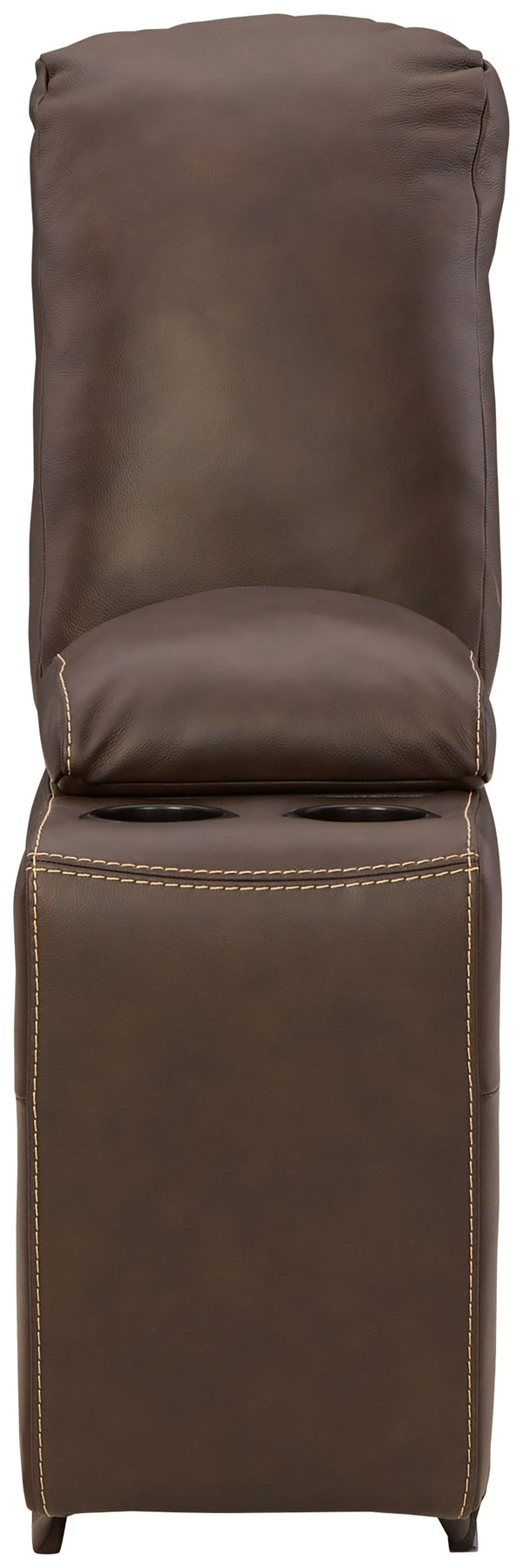 Dunleith - Chocolate - 7-Piece Power Reclining Sectional With LAF And RAF Zero Wall Power Recliners