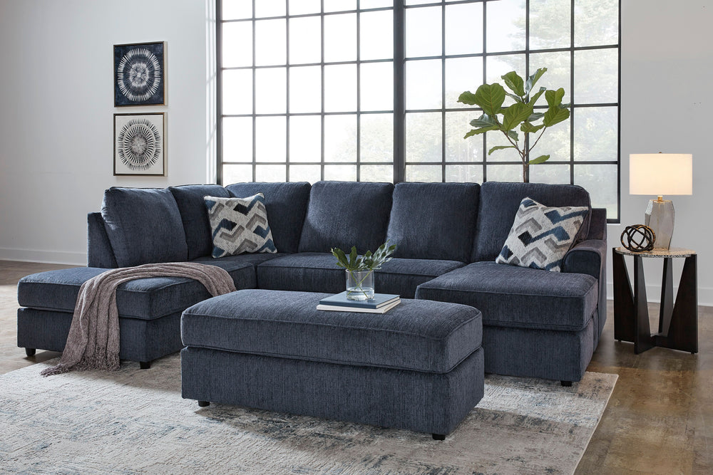Sofá seccional Albar Place de 2 piezas con chaise y sofá con brazo a la derecha - Cobalto