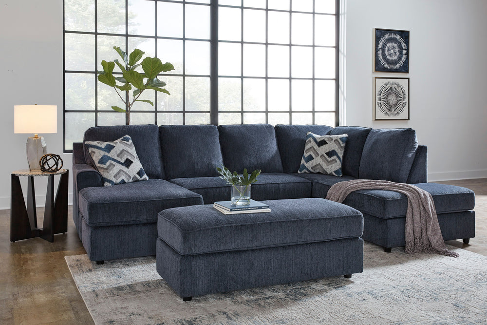 Albar Place - Sofá seccional de 2 piezas con chaise longue a la izquierda - Cobalto
