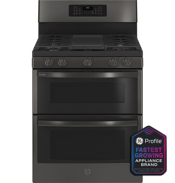 GE Profile™ 30" Free-Standing Gas Double Oven Convection Range with No Preheat Air Fry