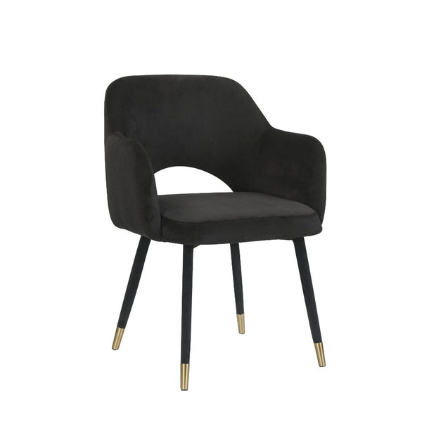 Applewood - Accent Chair - Black Velvet & Gold