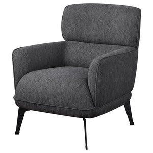 Andrea - Upholstered Crecent Arm Accent Chair - Gray