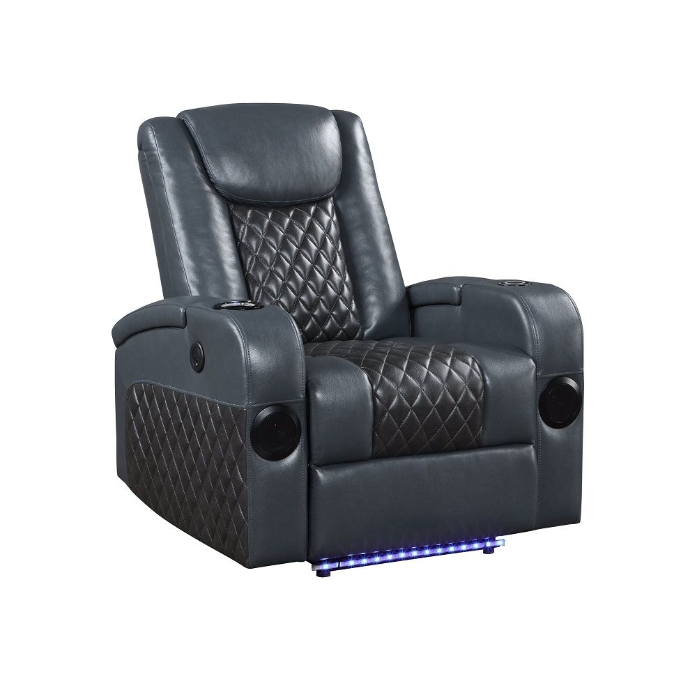 Seat Construction: Pocket Coil Tight Seat & Back Cushion LED Light Included 2 Bluetooth Speake rCooling Cup Holder Wireless Charger Included Storage Arm