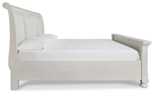 Robbinsdale - Antique White - Queen Sleigh Bed