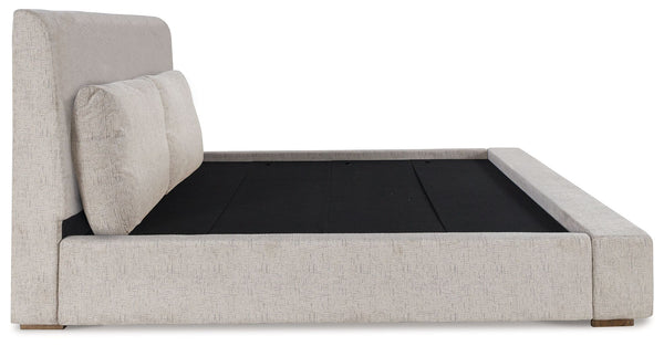 Cabalynn - Light Brown - King Upholstered Bed