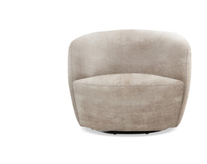 Carina - Swivel Barrel Chair - Miami Mink