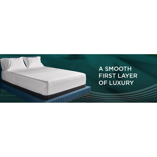 Linens - Tempur Luxe Egyptian Cotton Pillowcase Set - Sleepy Blue - Queen