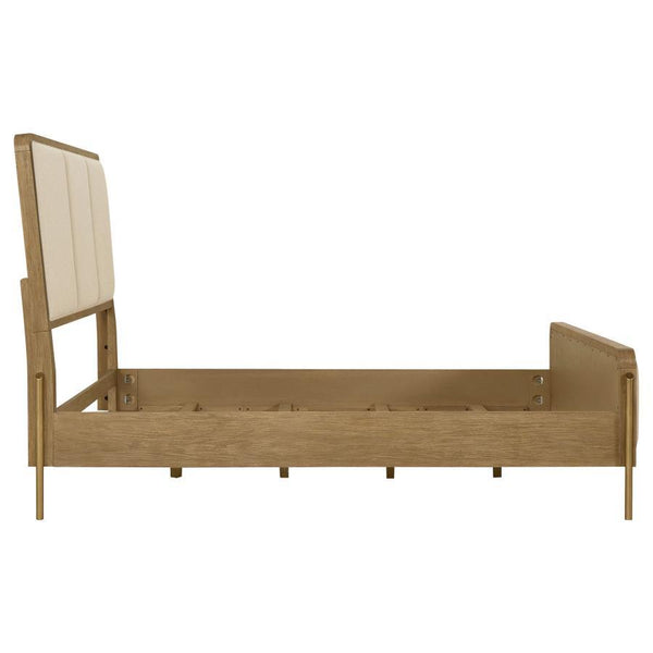 Arini - California King Panel Bed - Cream And Sand Wash