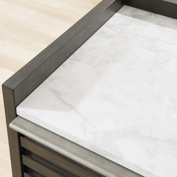Arkenton - Grayish Brown / White - Two Drawer Night Stand