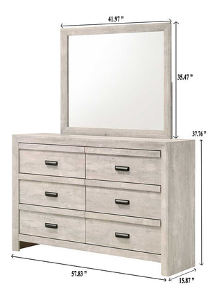 Valor - Full 5 Piece Bedroom Set - Antique White