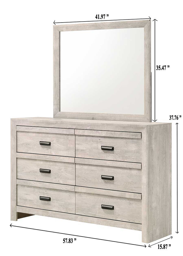 Valor - King 4 Piece Bedroom Set - Antique White