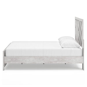 Cayboni - Whitewash - Queen Panel Bed