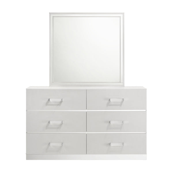  sophisticated look with a bright white finish that adds to its glimmering appeal. Made from eco-friendly manufactured woods