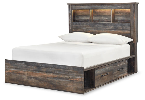 Drystan - Multi - Full Bookcase Bed With 4 Storage Drawers - 9 Pc. - Dresser