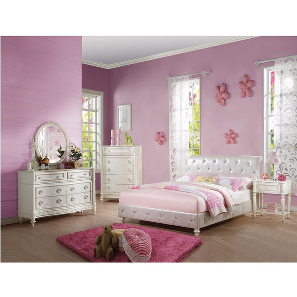 Dorothy - Full Bed - Pearl White Ivory