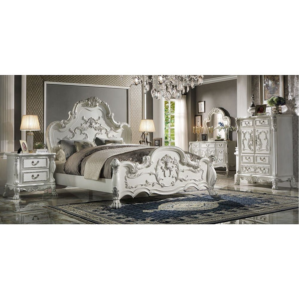 Dresden - Eastern King Bed - Bone White Finish