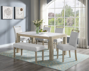 Dune - Genuine Marble Dining Table - White