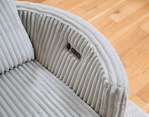 Radius - Power Reclining Sofa And Loveseat - Mega Gray