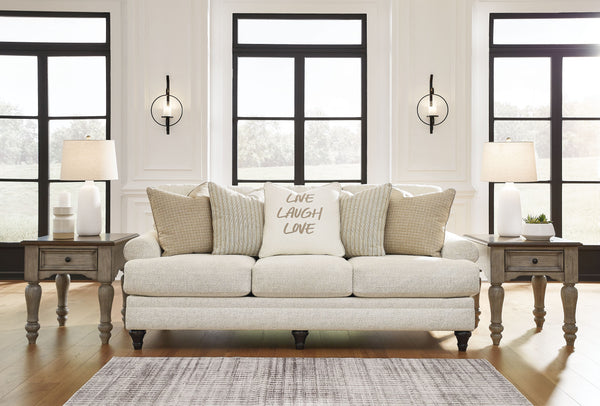  transitional style? Enter this sofa. Its commitment to carefree comfort is right at home with your relaxed living room aesthetic. A subtle chevron effect elevates the everyday charm of the neutral fabric