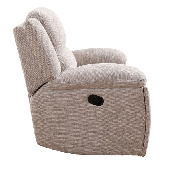 Buster - Manual Glider Reclining Sofa And 2 Recliners - Opal Taupe