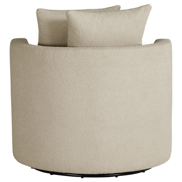 Debbie - Upholstered Swivel Accent Chair - Camel