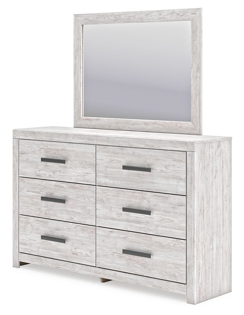 Charmingly designed, this dresser with mirror embraces the aesthetics of countryside living and repurposes them for modern settings. Its whitewash paint, replicating the wear and tear of time, appeals to your love of vintage character. A fresh take on fun