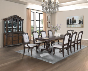  designed to bring timeless sophistication to your home. The grand rectangular table features a rich