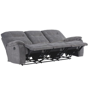 Cooper - Manual Glider Reclining Sofa And 2 Recliners - Shadow Gray