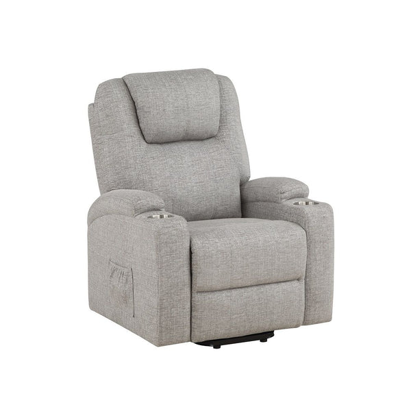 Evander - Power Lift Recliner - Light Gray