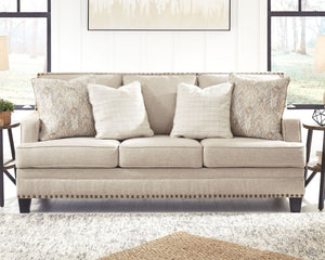  this set is the ideal merger of modern flair and classic staying power. <h4><b>Claredon - Linen - Sofa</b></h4> 